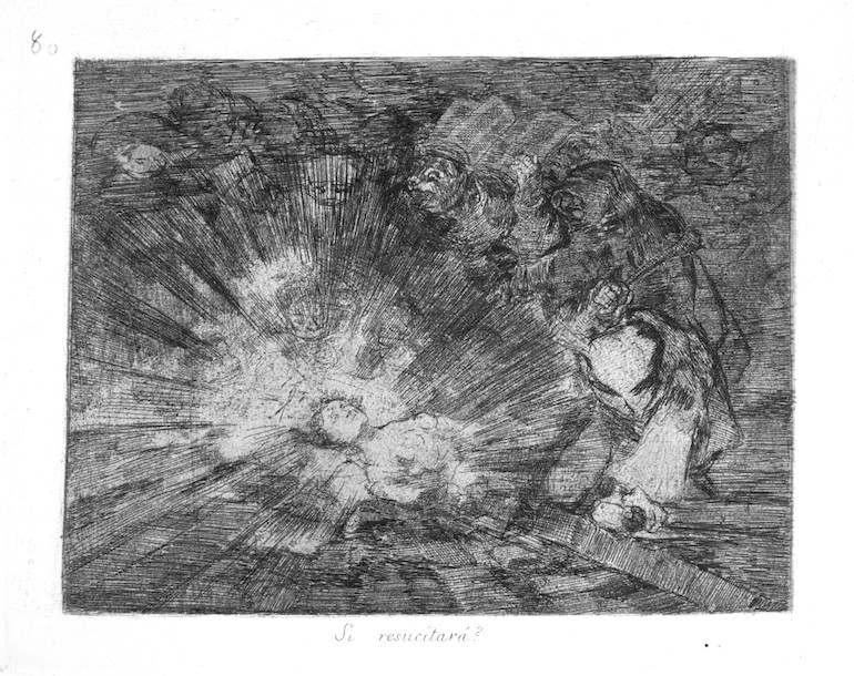 Goya - "Kommer den att återuppstå?" Från Los desastres de la guerra