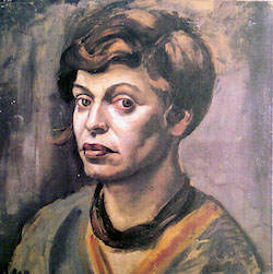 Självporträtt av Elfriede Lohse-Wächtler, mördad efter vistelse på mentalsjukhus.