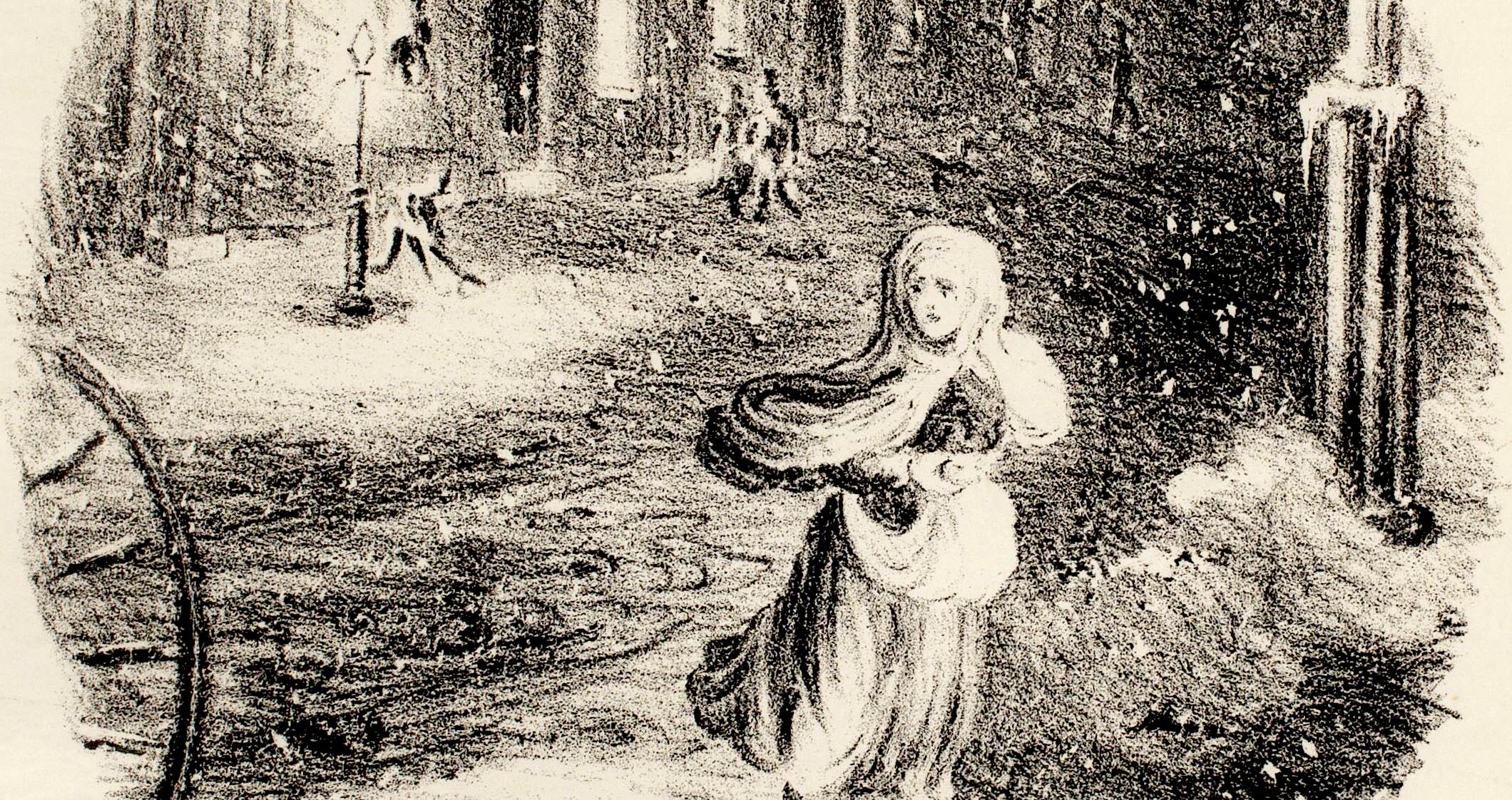 Den lille Pige med Svovlstikkerne (illustration från 1873)