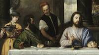 Tiziano, Måltiden i Emmaus (detalj)
