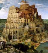 Subjonctifen blir till. Babels torn, Brueghel.