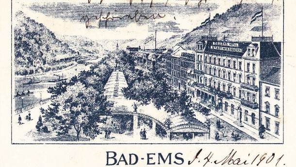 Brevkort från Hotell Wiesbaden i Bad Ems