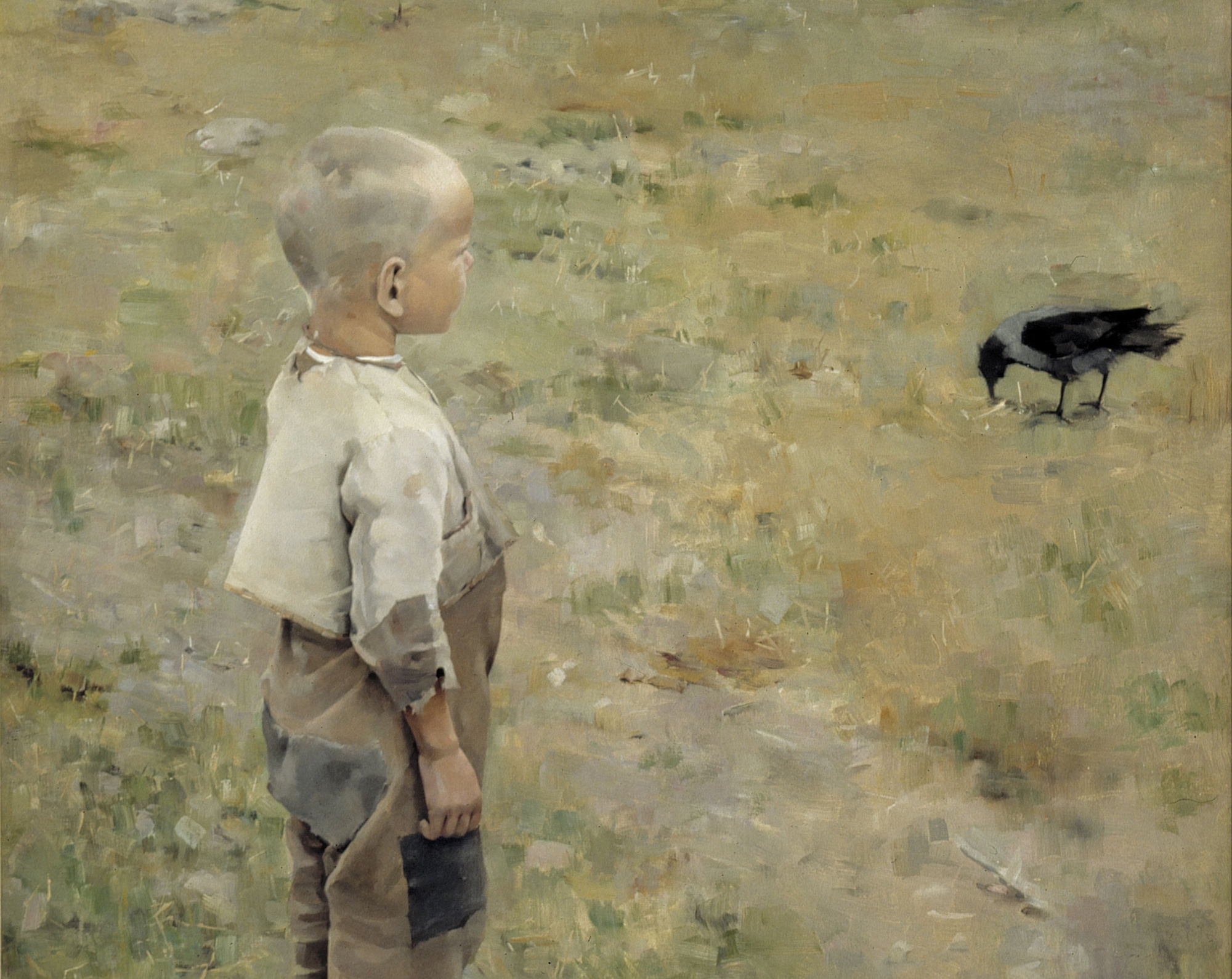 Akseli Gallen-Kallela - Pojken och kråkan (här beskuren)