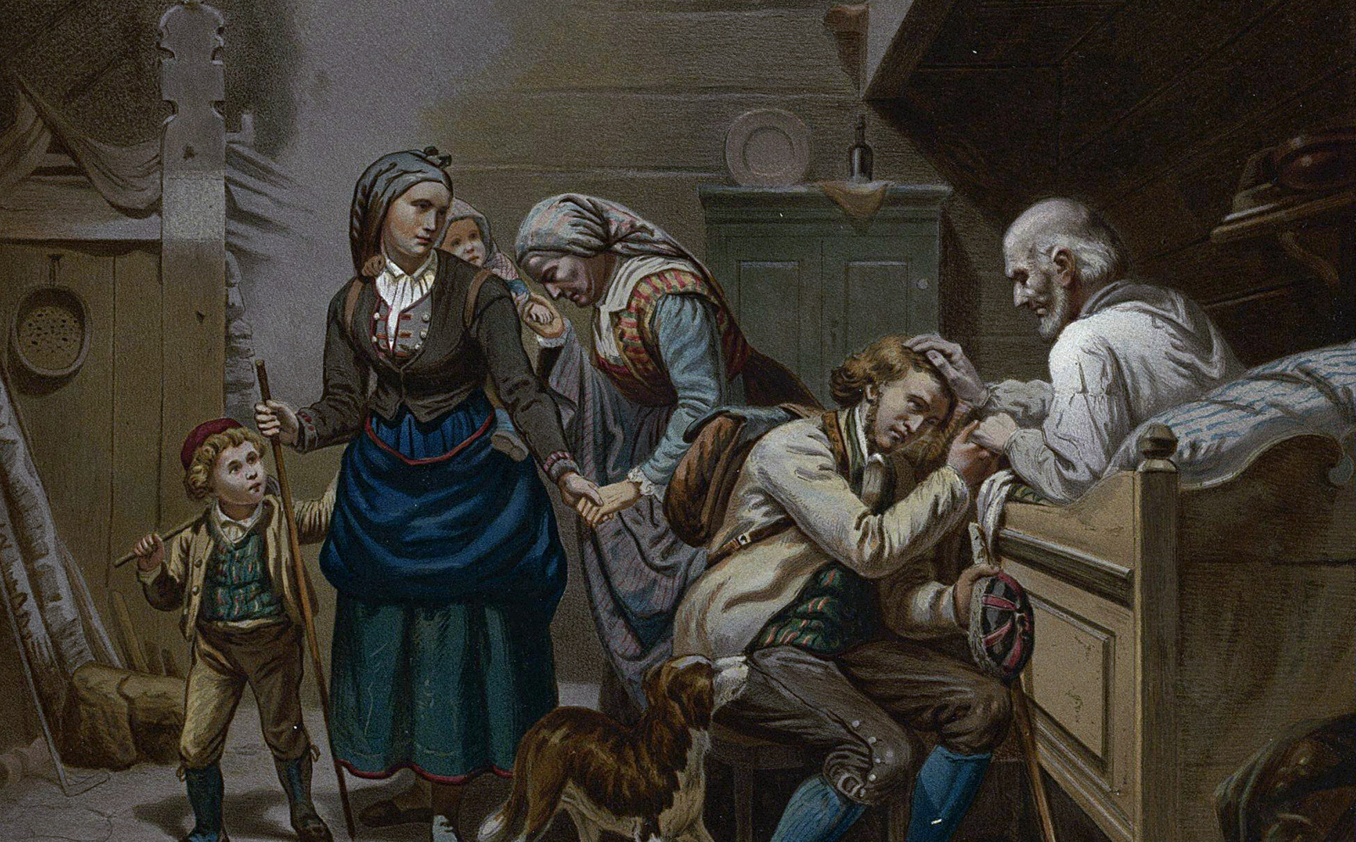 Avskedet - K. Bergslien efter Adolph Tidemand