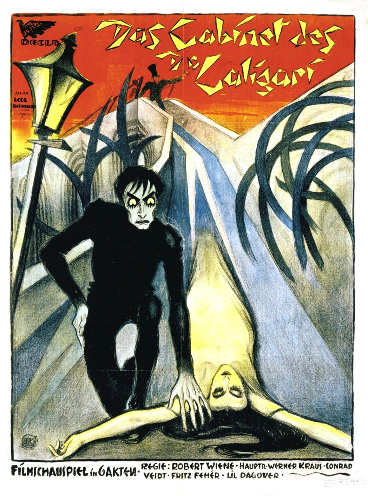 Affisch för filmen Das Cabinet des DR. Caligari från 1920