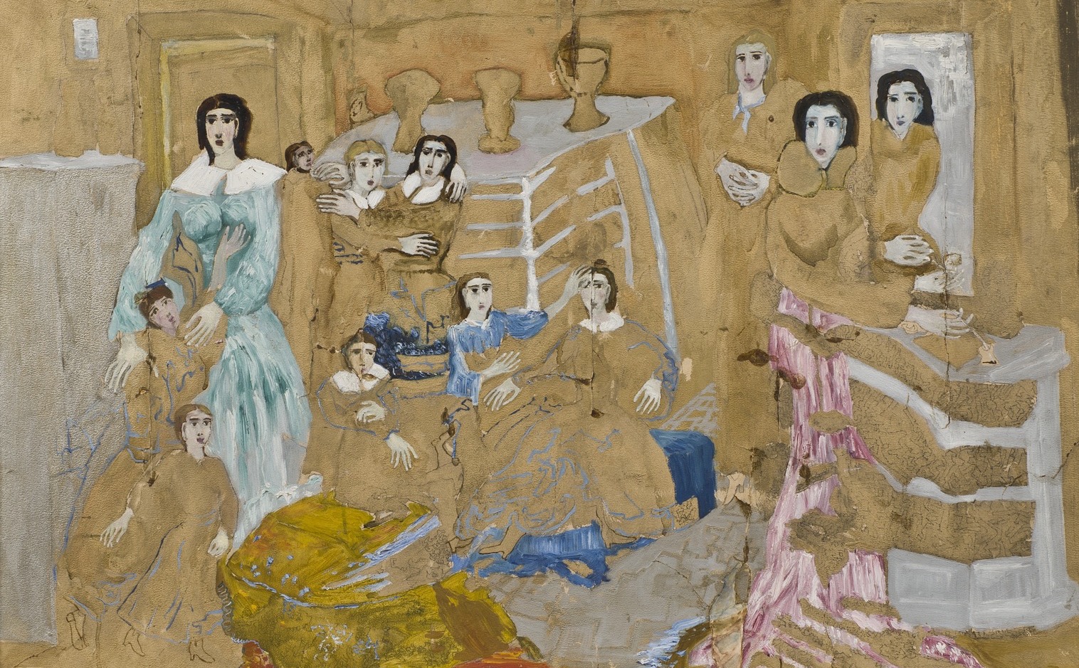 Carl Fredrik Hill: Figurer på guldgrund Nationalmuseum